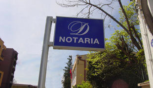 Letrero Notaría Domínguez - Curicó